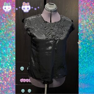 💀 Black silk feel top